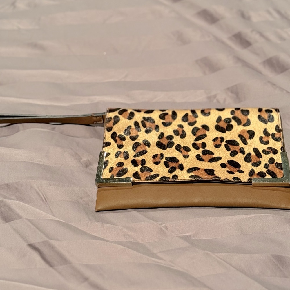 The Limited leopard clutch